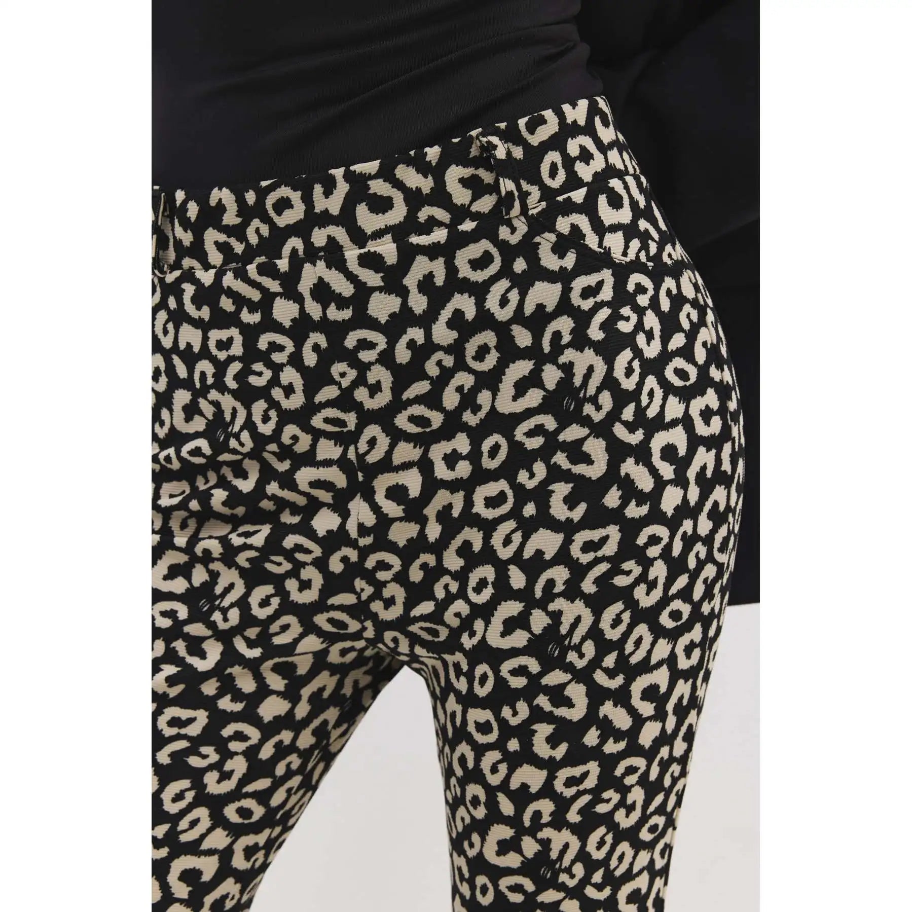 Elastic Waist Bell-bottomed Trousers