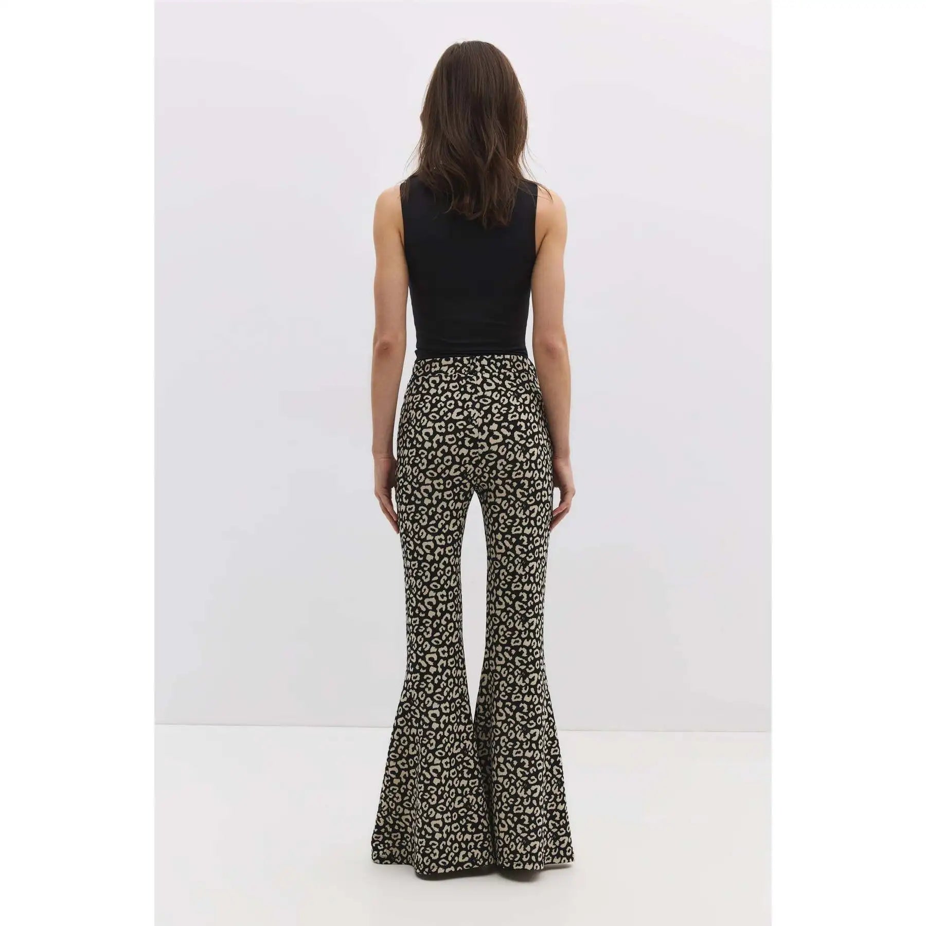 Elastic Waist Bell-bottomed Trousers
