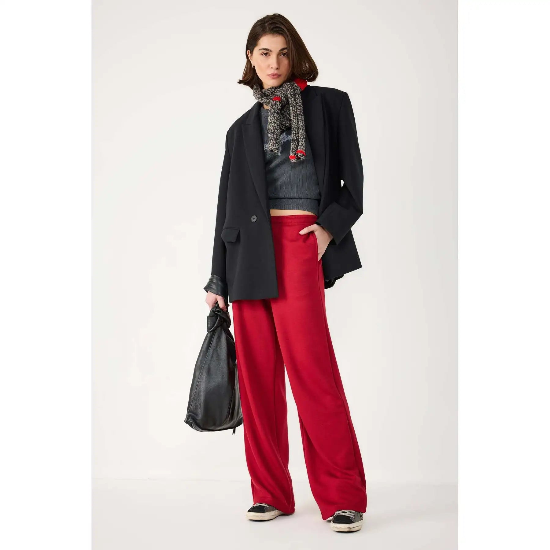 Straight Cut Cotton Casual Trousers