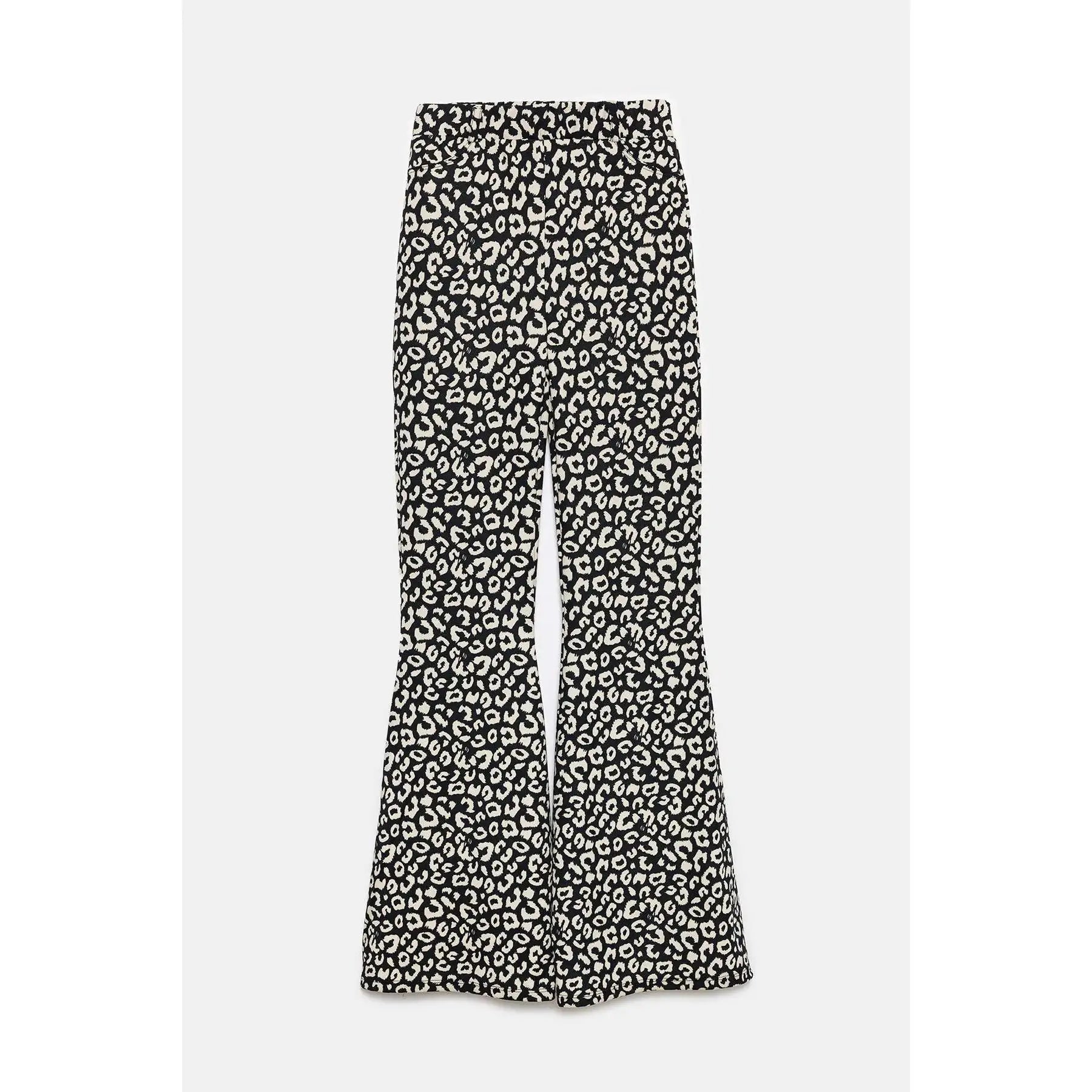 Elastic Waist Bell-bottomed Trousers