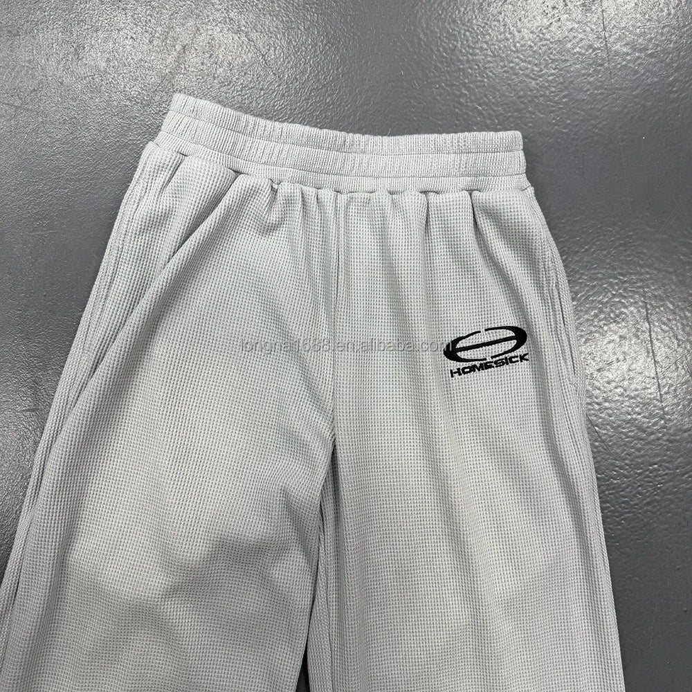 Fashion New Design Custom Brand logo Men's Waffle Pants