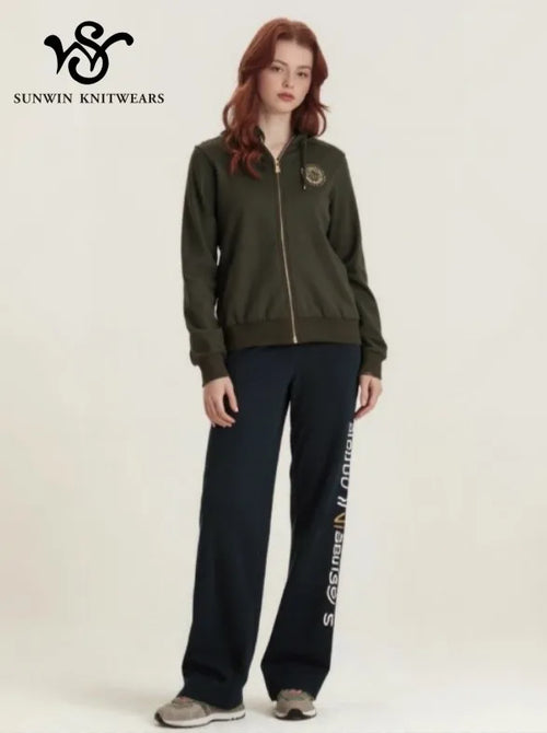 Dark Blue Regular Fit Straight Casual Pants