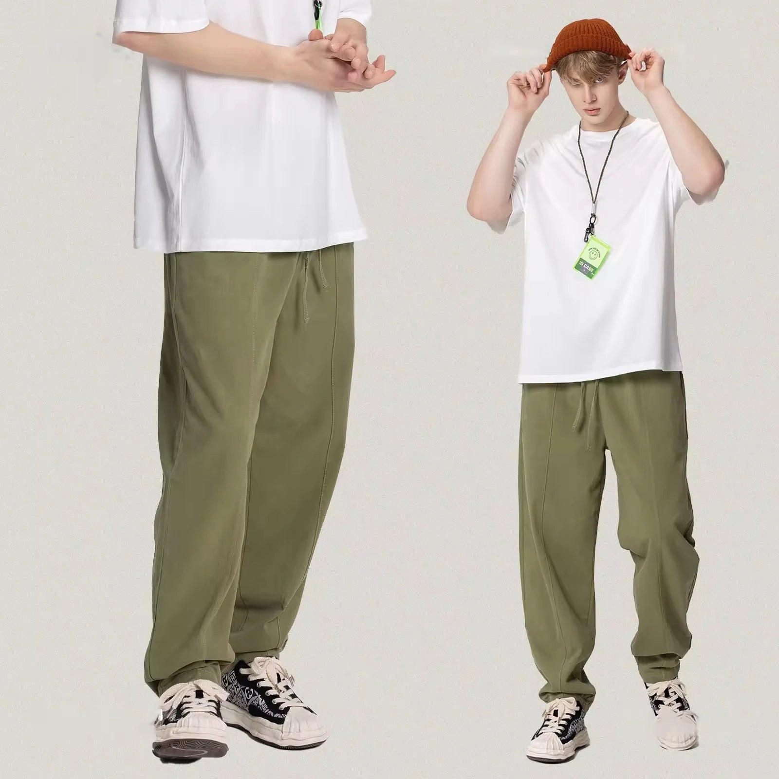 Wholesale Custom 100% Cotton Men's Straight Pants