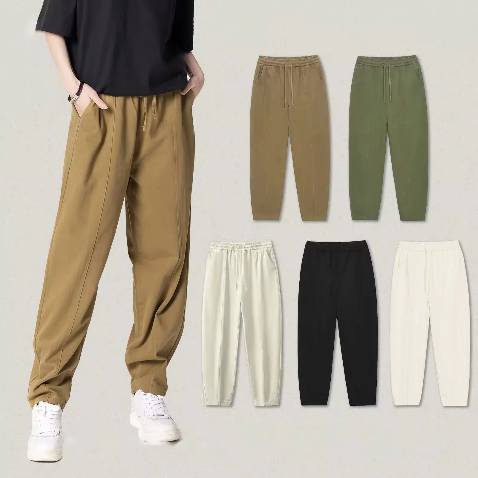 Wholesale Custom 100% Cotton Men's Straight Pants